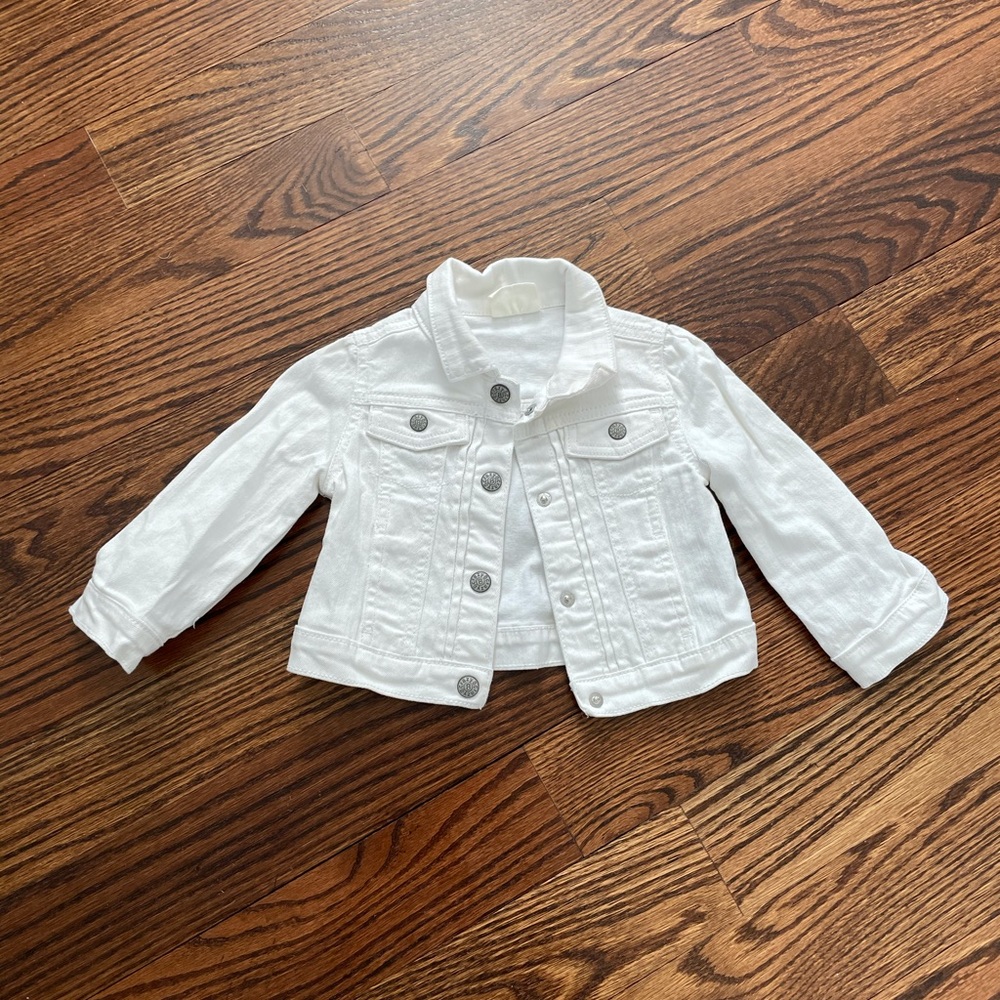 Toddler Gurl White Denim Jacket